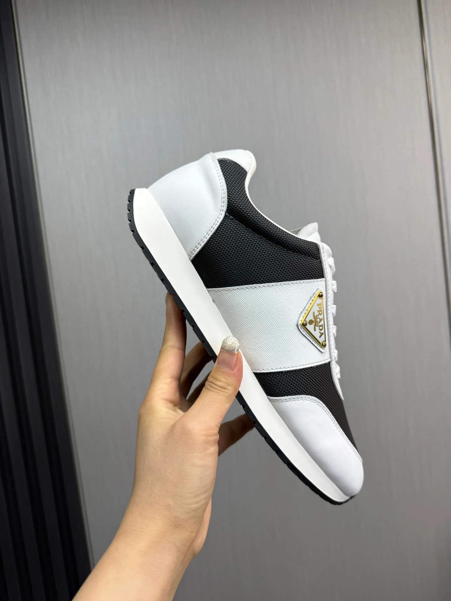 Men's shoes 💰760💰 [PRADA] New models synchronized with the official website, high-quality shipments ✔️Best sellers🔥 Original cowhide with mesh surface + cowhide lining, 1🆚1 replica, original bottom, 38-45 (men's 45 is custom-made and cannot be returned)